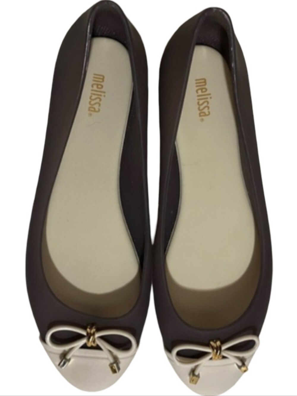 Melissa V Jelly Ballet Flats Flexible Shoes Comfortable Day ToNight Brown 8